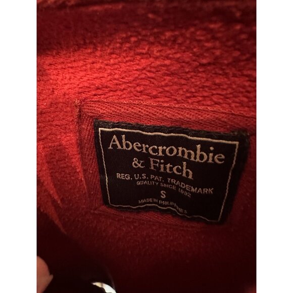 Vintage‎ Abercrombie Fitch Hoodie Sz Small Pullover Red Sweatshirt - Picture 2 of 7